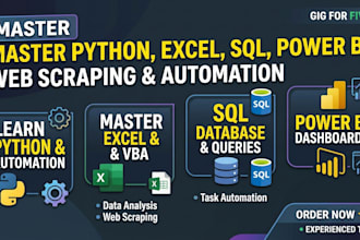 teach python excel sql power bi web scraping and automation