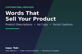 write compelling product descriptions and ad copy