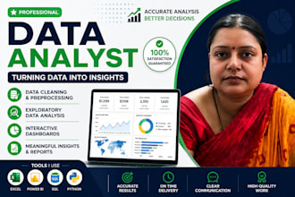 data analysis in excel and create dashboards