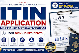apply for your itin number as an irs caa for non US residents