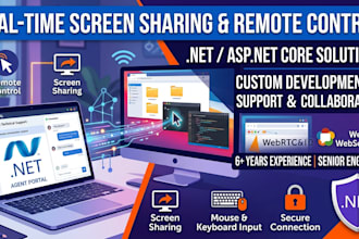 build a real time screen sharing and remote control module
