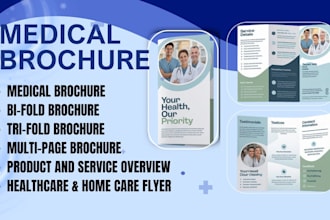 design medical, clinical, healthcare, home care pharmaceutical brochure or flyer
