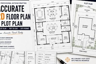 create permit ready site plans plot plans and 2d property layout