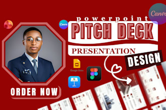 design stunning startup pitch deck with tam, sam, som market size slide investor
