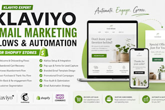 setup shopify klaviyo email flows, klaviiyo flows automation template