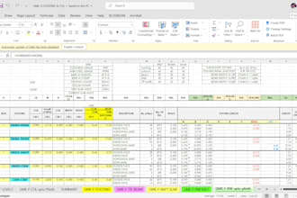 clean, format and build your custom excel sheet