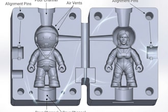 design custom 3d silicone molds, inverse sculpts, custom molds for casting