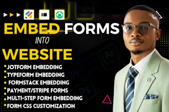 embed, jotform, google form, online form, typeform, into website
