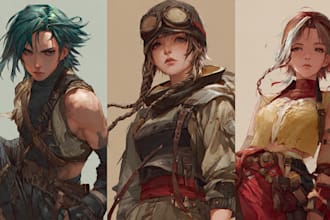 draw anything you want in anime style or semi realism