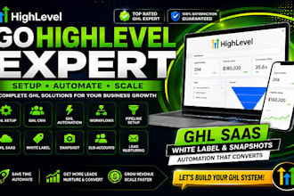 set up gohighlevel saas, snapshots, and white label
