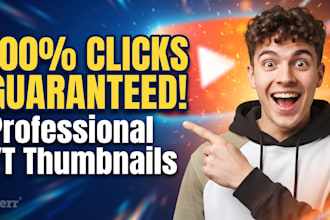 design professional and clickbait youtube thumbnails