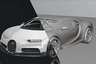 create 3d printable car, wide bodykits, car parts, automotive game car, fix stl
