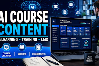 create ai course content, elearning lessons, training and lms material