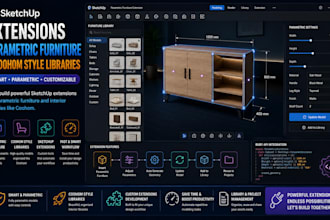 build sketchup extensions for parametric furniture and coohom style libraries