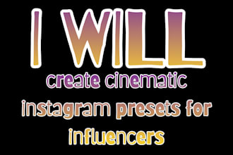 create cinematic instagram presets for influencers