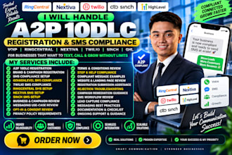 voip ringcentral a2p 10dlc registration nextiva twilio sinch ghl sms compliance