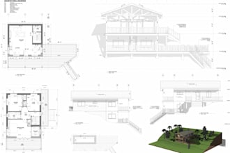 house city permit drawings, floor plans