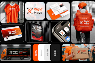 design a minimalist logo and corporate brand identity