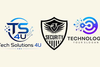 do technology tech software cyber security logo