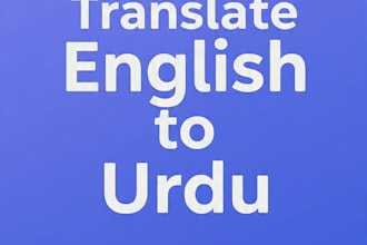 do english to urdu translation and content writing
