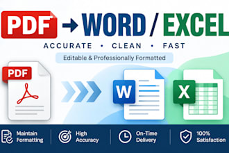 convert PDF to word or excel with accurate formatting