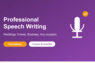 write a professional speech for any occasion