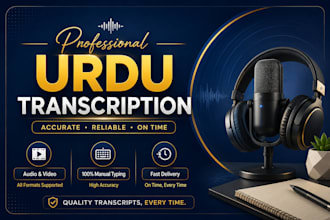 transcribe your urdu audio or video into english subtitles