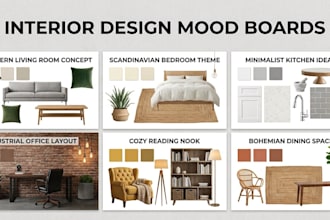 create a custom interior design mood board and color palette