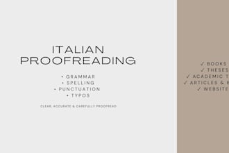 proofread and correct your italian text