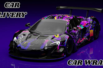 design eye catching car wrap, van wrap, vehicle wrap, truck wrap for fivem games