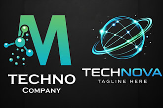 do esign tech startup cyber security saas logo design