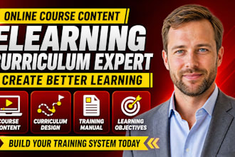 create masterclass online course content, curriculum, and elearning development