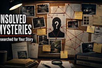 research unsolved mysteries for your script or podcast