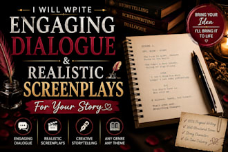 engaging dialogues and realistic screenplay for your story