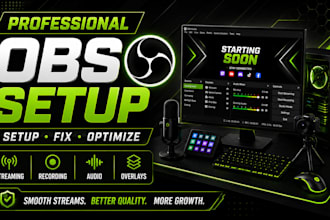 professionally set up and optimize your obs studio