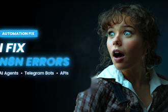 fix n8n workflows, ai agents, telegram bots, apis and automation errors