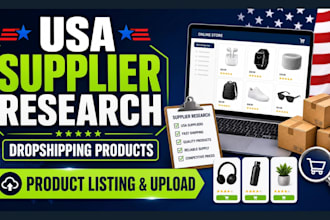 research USA suppliers and upload winning dropshipping products