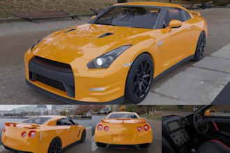 do 3d car model widebody kit 3d scale wide car design automotive racing vehicle