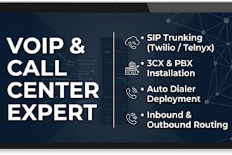 setup siptrunk, with 3cx, twilio, telnyx, for inbound outbound calls