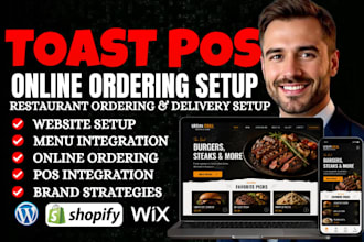 setup toast online ordering, toast pos, restaurant ordering and delivery website