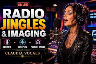 create radio jingles, radio sweeper, dj drop, podcast jingles, radio imaging