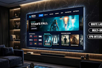 build a white label iptv app with multi dns, admin panel and VPN