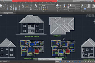do house plans, architectural and construction drawings in autocad