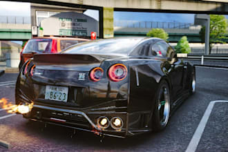 develop car racing game like assetto corsa, iracing with track and livery