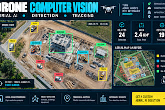 develop drone vision, aerial image analysis uav object detection tracking system