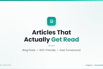 write articles and blog posts