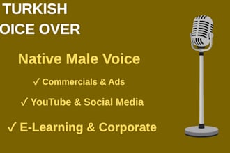 do turkish voice over for your project