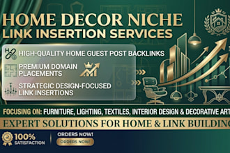 provide home decor blogger outreach for quality SEO backlinks
