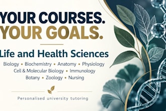 tutor you in biology and biochemistry for university exams