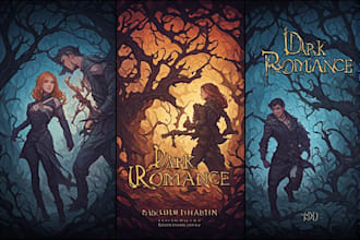 illustrate dark romance book cover kdp romance fantasy